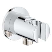 Tempesta Wall Union With Hand Shower Holder, Starlight Chrome