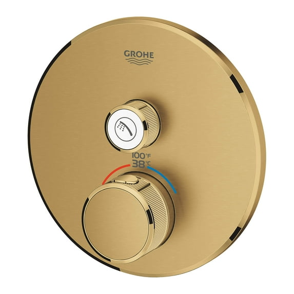 Grohe Grohtherm 29136GN0 Single Function Thermostatic Valve Trim in Grohe Brushed Cool Sunrise