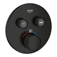 thumbnail image 1 of Grohe Grohtherm 291372430 Dual Function Thermostatic Valve Trim in Matte Black, 1 of 3