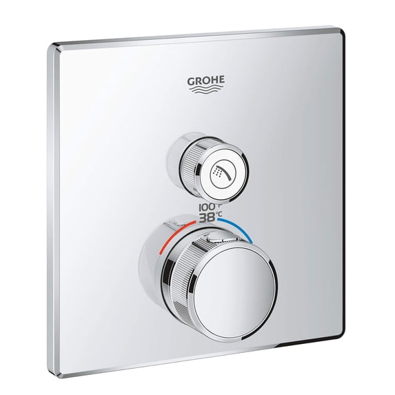 Grohe Grohtherm 29140A00 Single Function Thermostatic Valve Trim in Grohe Hard Graphite