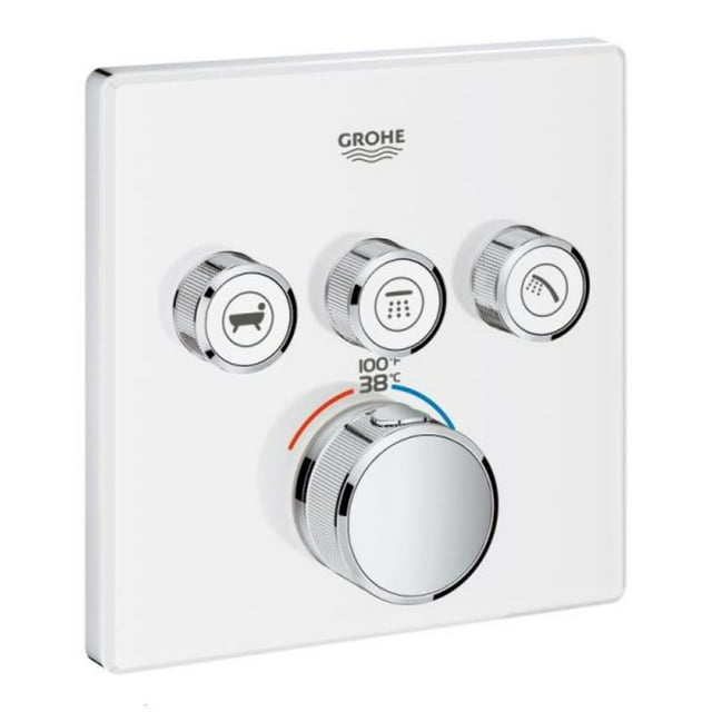 Grohe 29 165 Smartcontrol Triple Function Thermostatic Valve Trim Only - White