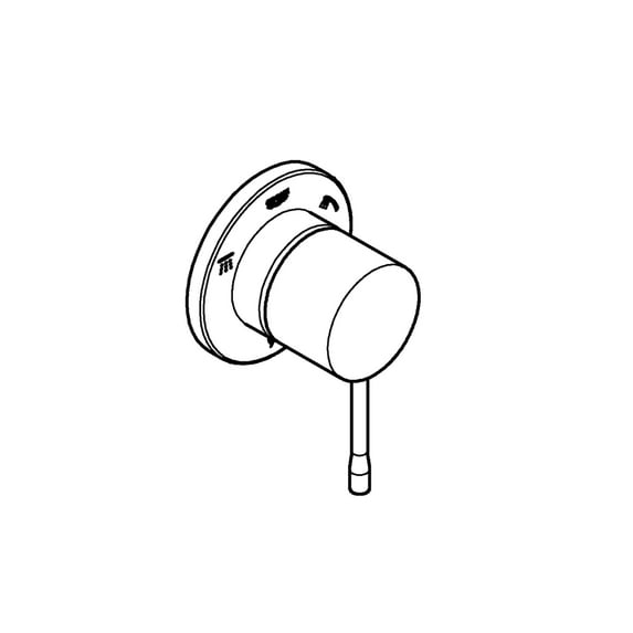 Grohe Essence 29203A01 3-Way Diverter Trim in Grohe Hard Graphite