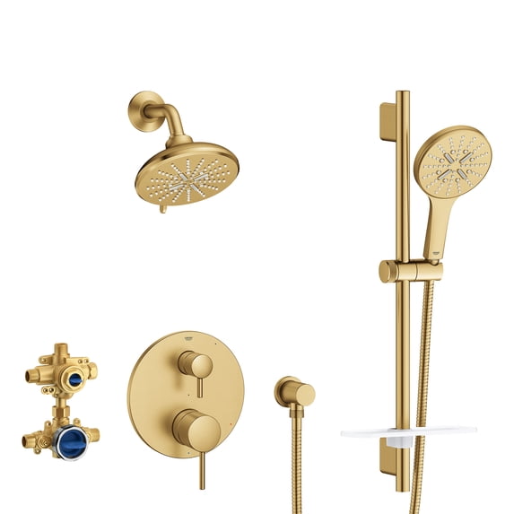 Grohe Timeless 29431GN0 TIMELESS PRESSURE BALANCE SHOWER SET in Grohe Brushed Cool Sunrise