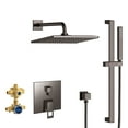 thumbnail image 1 of Grohe Eurocube 29432A00 EUROCUBE PRESSURE BALANCE RAIN SHOWER SET in Grohe Hard Graphite, 1 of 1