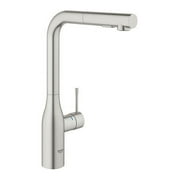 Grohe 30 271 Essence 1.75 GPM Single Hole Pull Out Kitchen Faucet - Silver