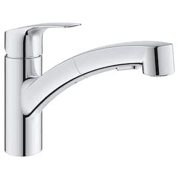 Eurosmart 7" Chrome Dual Spray Pull-Out Kitchen Faucet