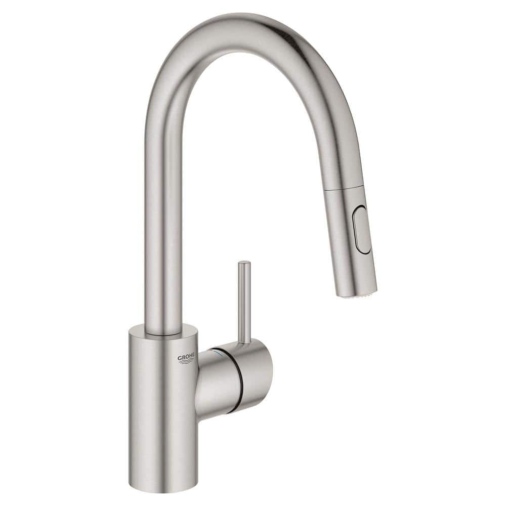 Stainless Steel Modern Pull-Out Spray Kitchen Faucet