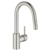 Grohe 31 479 1 Concetto 1.75 GPM Single Hole Pull Down Bar Faucet - Silver