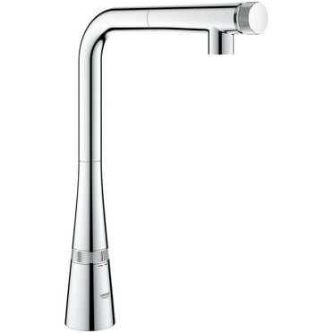 Grohe 31 559 2 Zedra 1.75 GPM Single Hole Pull Out Kitchen Faucet - Chrome