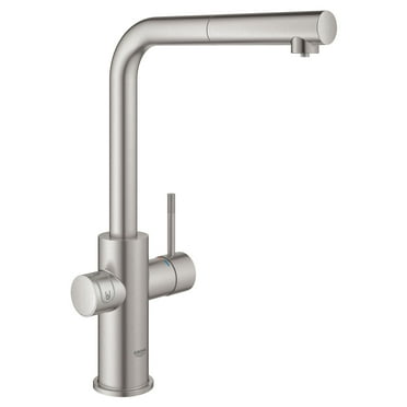 Grohe 31 608 2 Blue 1.75 GPM Single Hole Pull Out Kitchen Faucet For Chilled And Sparkling