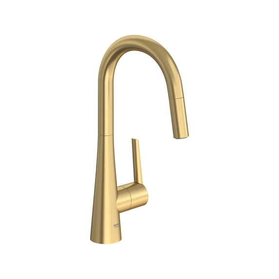 Grohe 32 226 3 Zedra 1.75 GPM Single Hole Pull Down Kitchen Faucet - Brushed Cool Sunrise