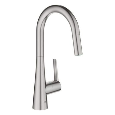 Grohe 32 226 3 Zedra 1.75 GPM Single Hole Pull Down Kitchen Faucet - Silver