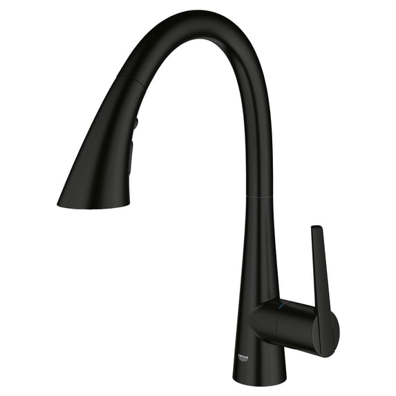 Grohe Zedra 322982433 Single-Handle Pull Down Kitchen Faucet Triple Spray 1.75 GPM in Matte Black
