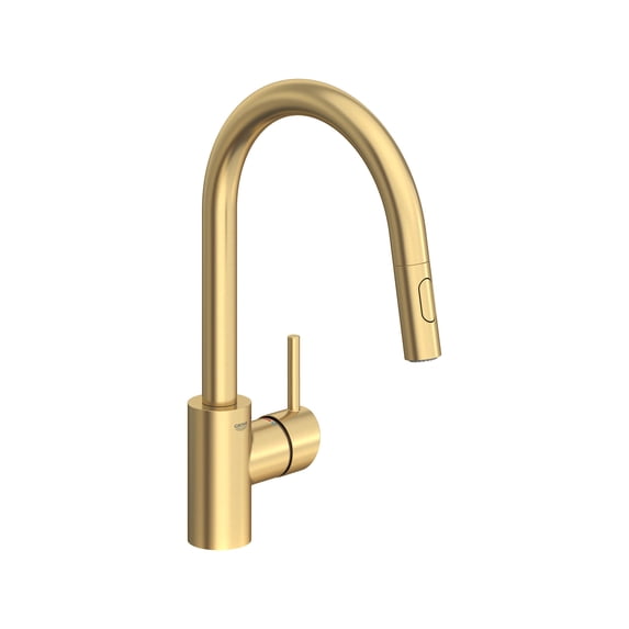 Grohe Concetto 32665GN3 Concetto Single-Handle Pull-Down Kitchen Faucet Dual Spray 1.75 GPM in Grohe Brushed Cool Sunrise