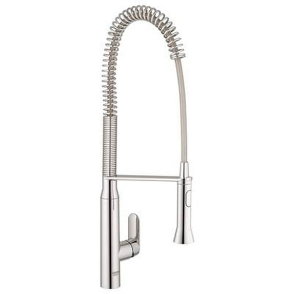 Grohe 32951000 K7 Semi-Pro Single-Handle Pull-Out Kitchen Faucet Starlight: Chrome