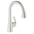 thumbnail image 1 of Grohe 32298SD1 Ladylux Pullout Spray Single Hole Kitchen Faucet, Stainless Steel, 1 of 2