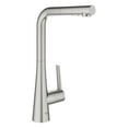 thumbnail image 1 of Grohe 33 893 2 Zedra 1.75 GPM Single Hole Pull Out Kitchen Faucet - Silver, 1 of 7