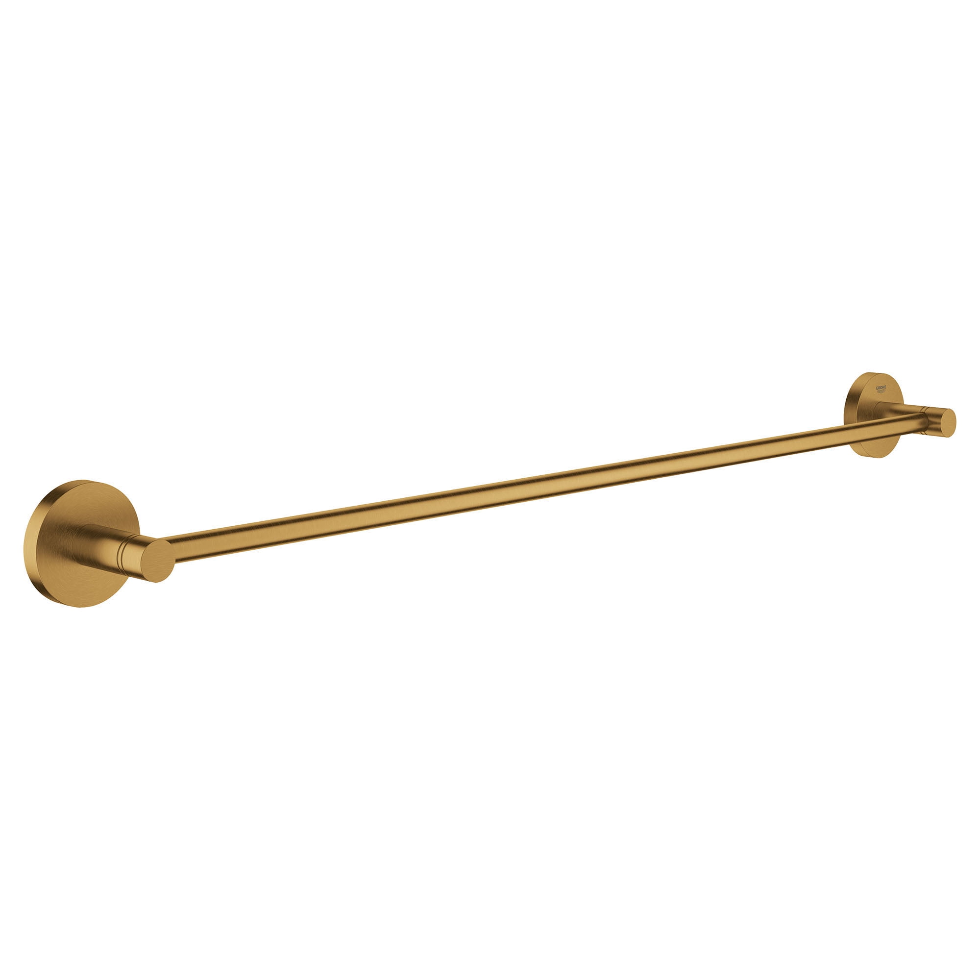 Brushed Gold 24-Inch Wall Mounted Metal Towel Bar