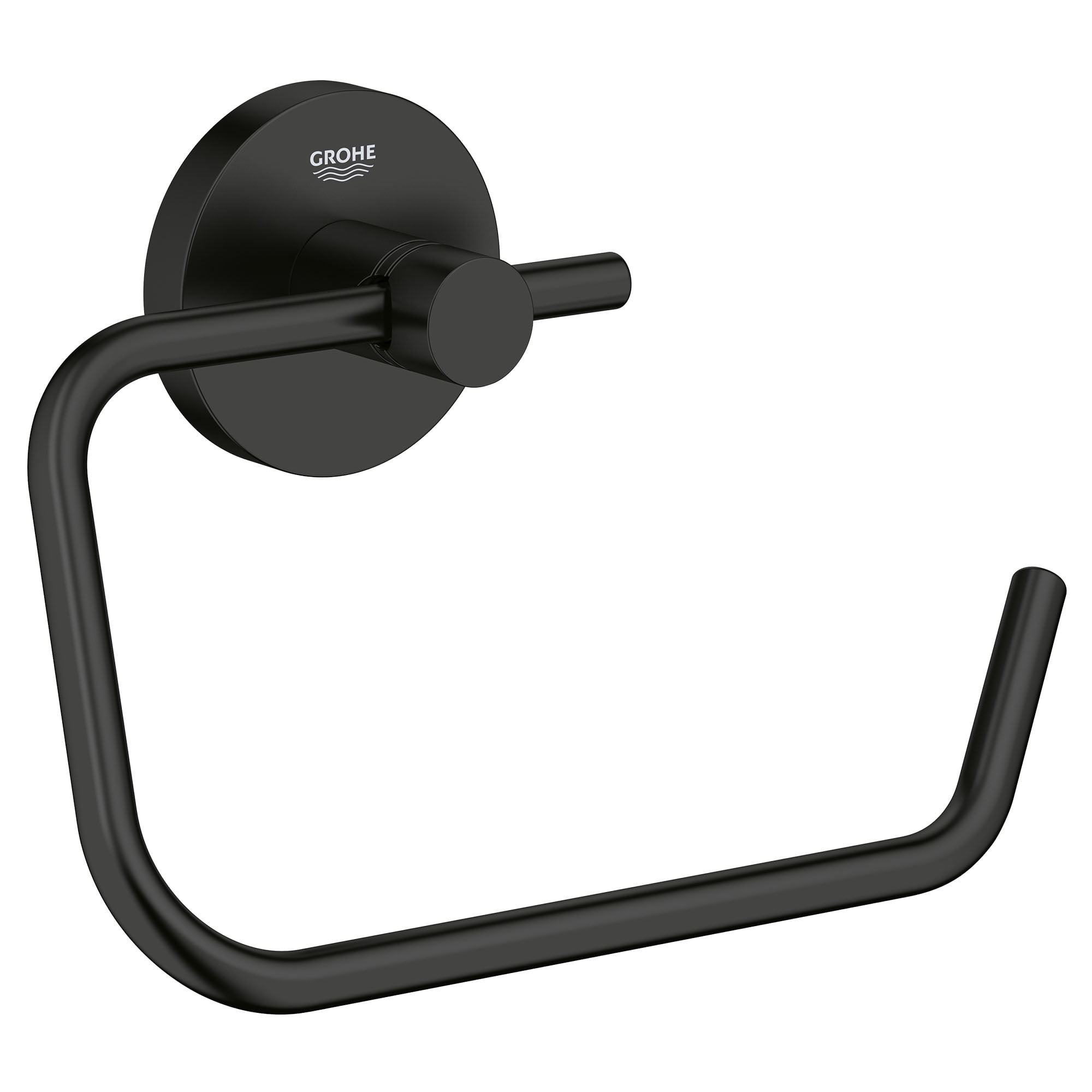 Matte Black Metal Wall Mounted Toilet Paper Holder