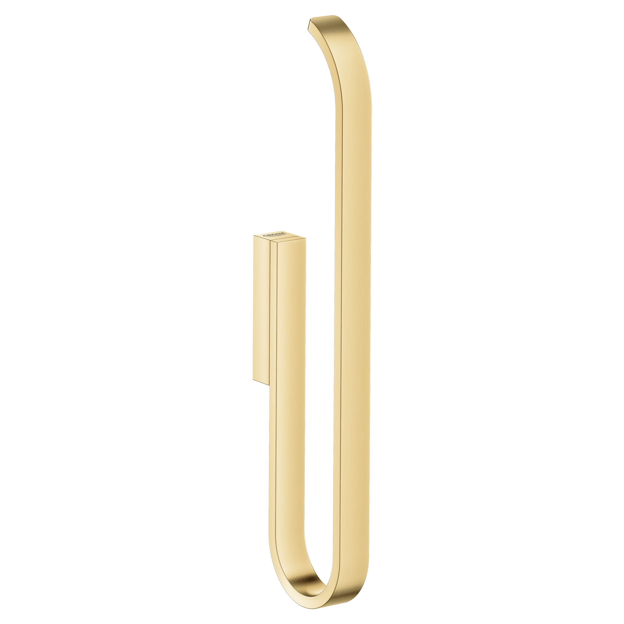 Brushed Gold Vertical Metal Toilet Paper Holder
