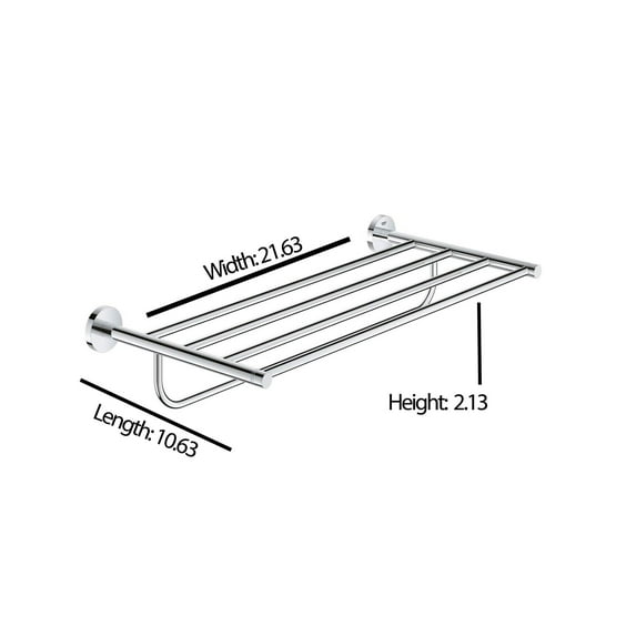 Grohe Essentials 22 Inch 4 Rung Multi Towel Rack with StarLight Chrome Finish