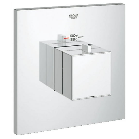 Grohe Eurocube Thermostatic Trim Kit with Control Module