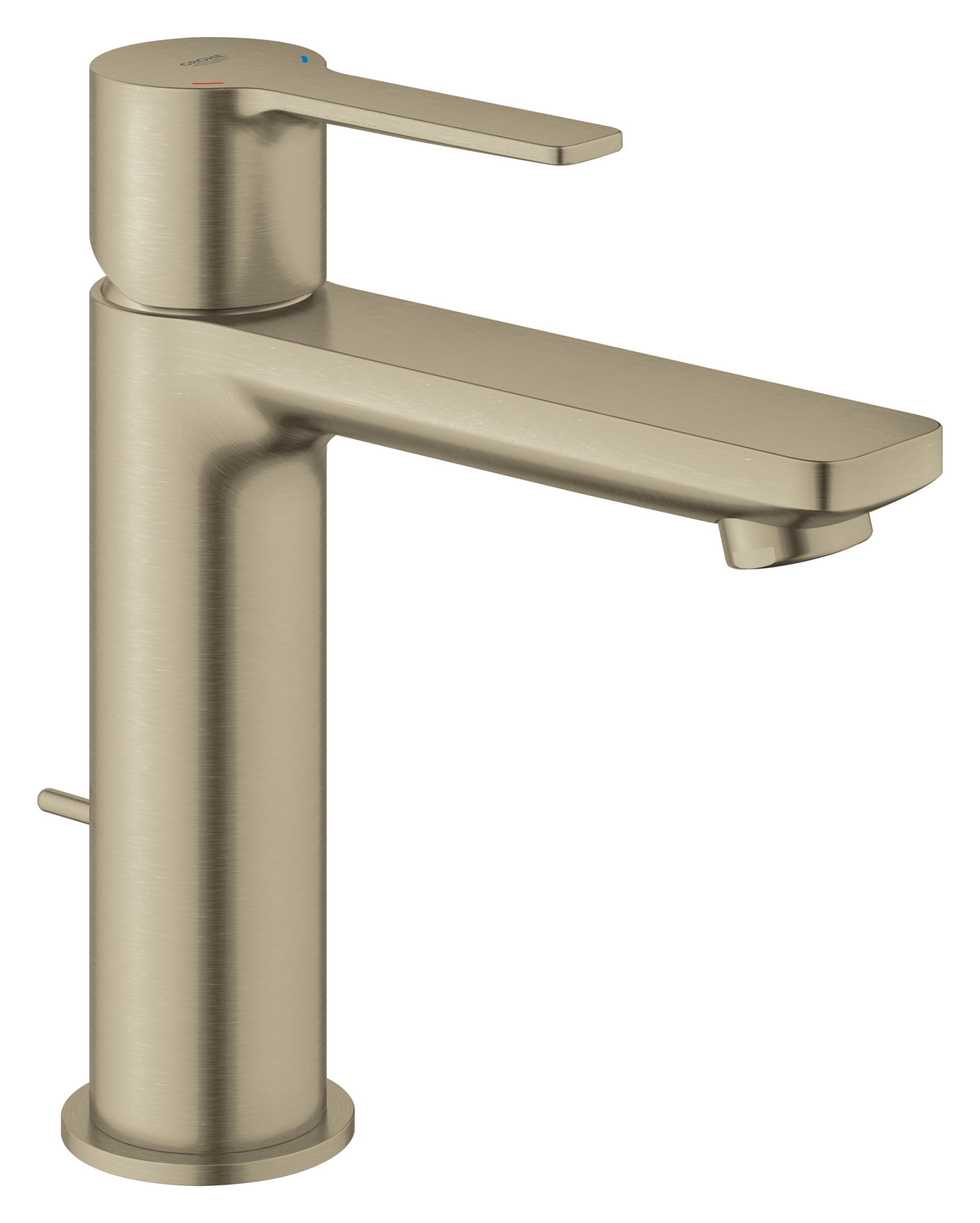 Brushed Nickel Single-Handle Bathroom Faucet with Drain Assembly