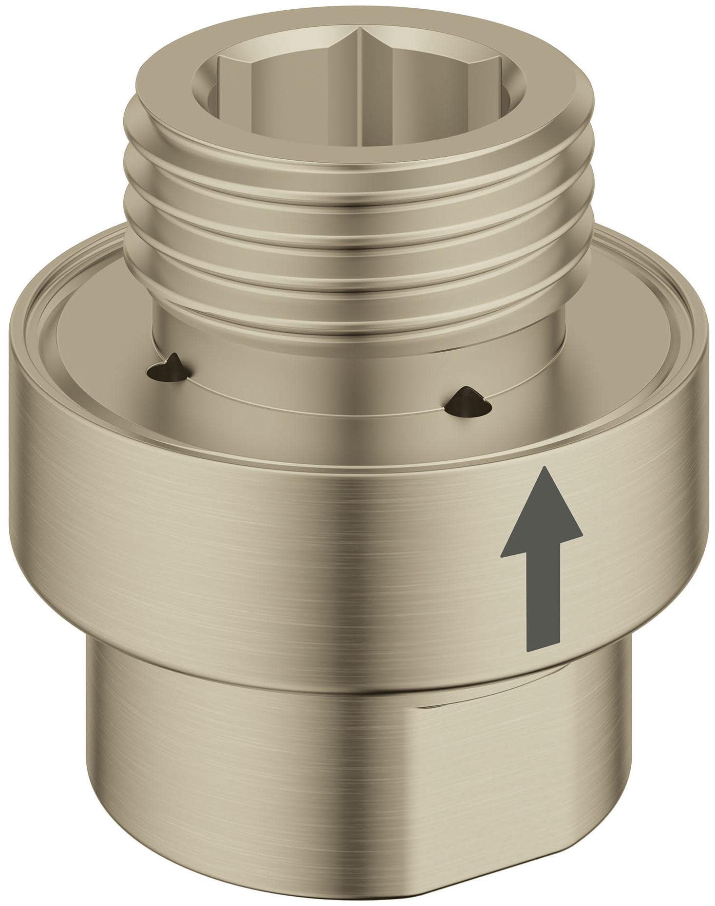 Brushed Nickel Scratch Resistant Inline Vacuum Breaker