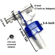 Grohe Toilet Side Entry Fill Valve includes 7/8-inch Adapter by NuFlush