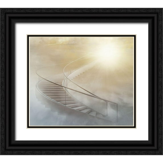 Grohovaz, Gaby 23x20 Black Ornate Wood Framed with Double Matting Museum Art Print Titled - Stairway To Heaven