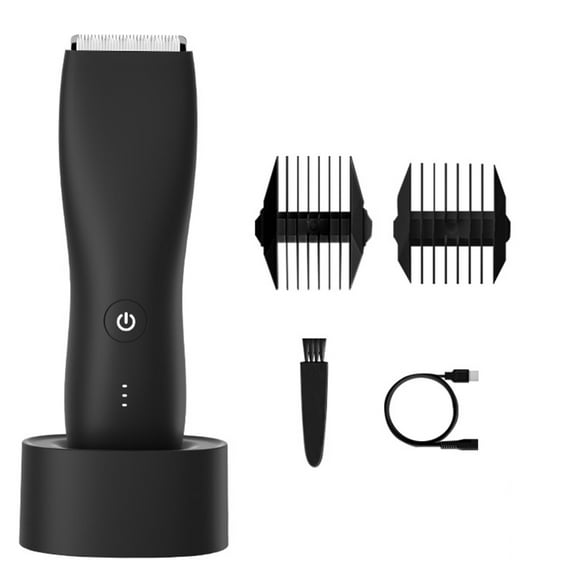 Groin Hair Trimmer Electric Manscape Trimmer for Men Waterproof Trimmer for Pubic/Body/Groin Grooming Body Groomer