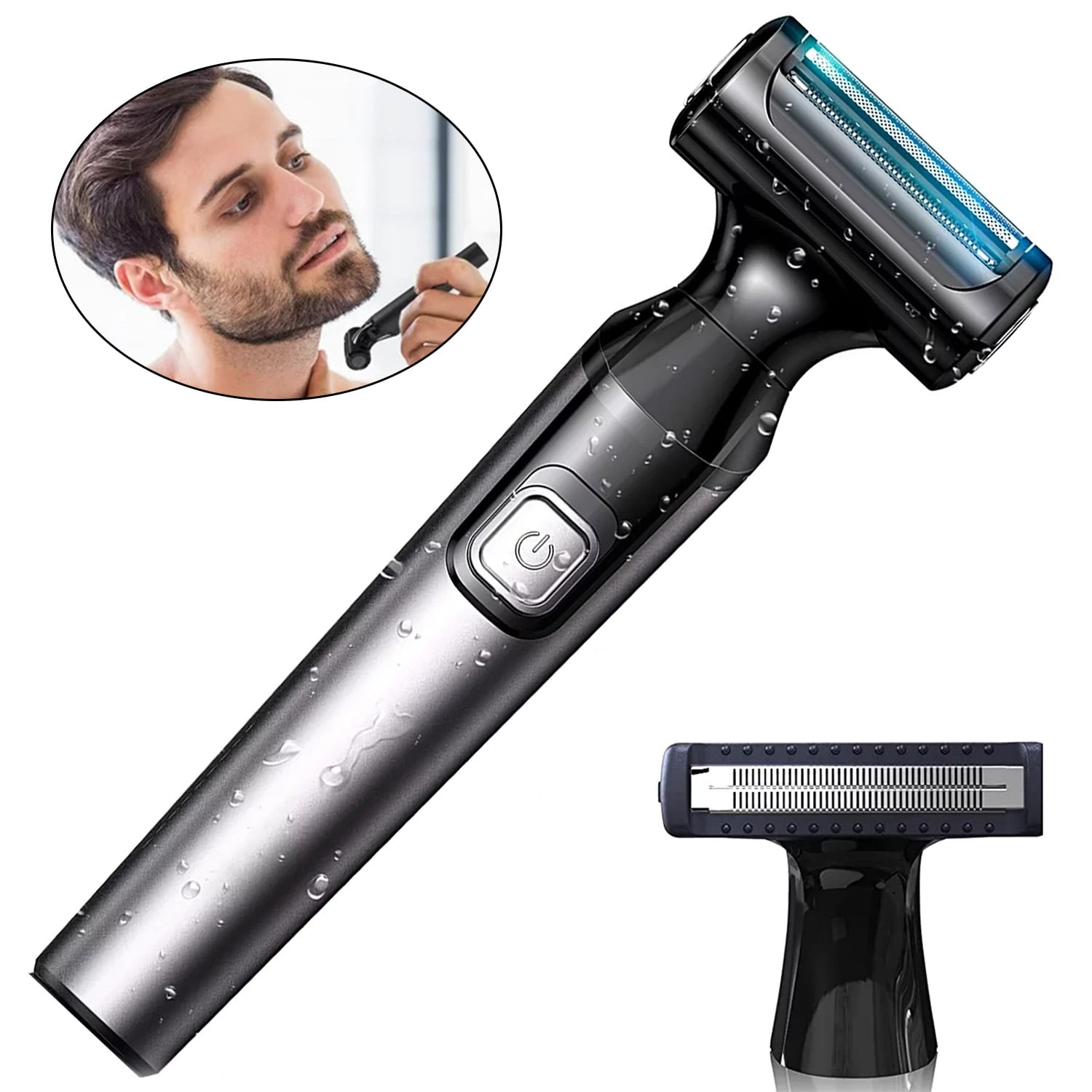 Groin Hair Trimmer for Men, Electric Body Hair Trimmer, Waterproof Ball