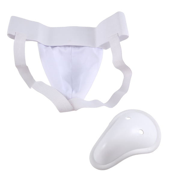 Groin Protector Cup Men, Boxing Kickboxing Muay Groin Guard, Ventilated Adjustable, Karate Fighting Training S