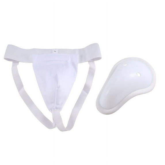 Groin Protector Cup Men, Boxing Kickboxing Muay Groin Guard, Ventilated Adjustable, Karate Fighting Training M