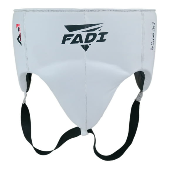 Groin Protector by Fadi Sports Made of Matte Leather for Boxing & Mma - Adult Men White M