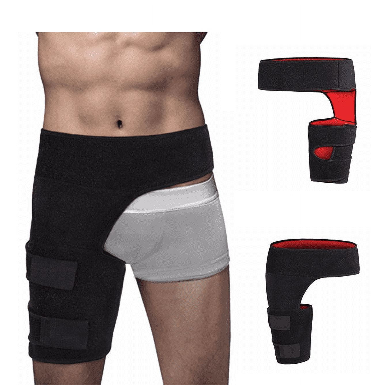 Groin Support Bandage,Men Women Adjustable Compression Wrap,Hip Groin