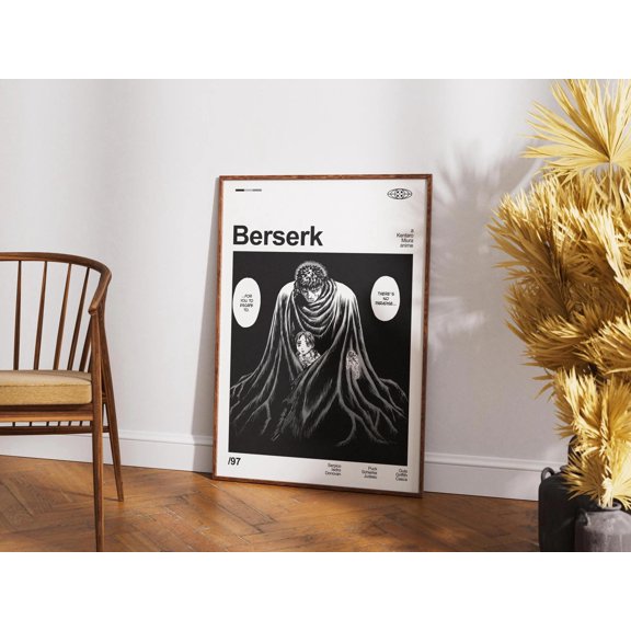 GrolyTee Be.rs_erk A.n.i.m.e Poster: Guts Manga Art Print K227 - 12X18, UNFRAMED
