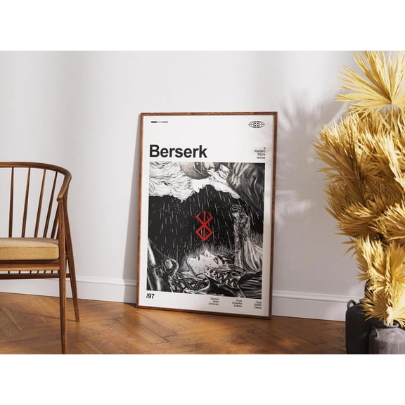 GrolyTee Be.rs_erk A.n.i.m.e Poster: Guts Manga Art Print K229 - 24X36, UNFRAMED