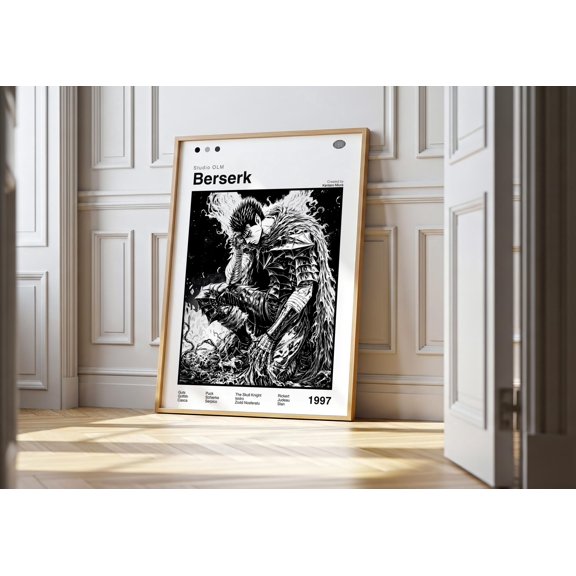 GrolyTee Be.rs_erk A.n.i.m.e Poster: Guts Manga Art Print K65 - 8X12, UNFRAMED