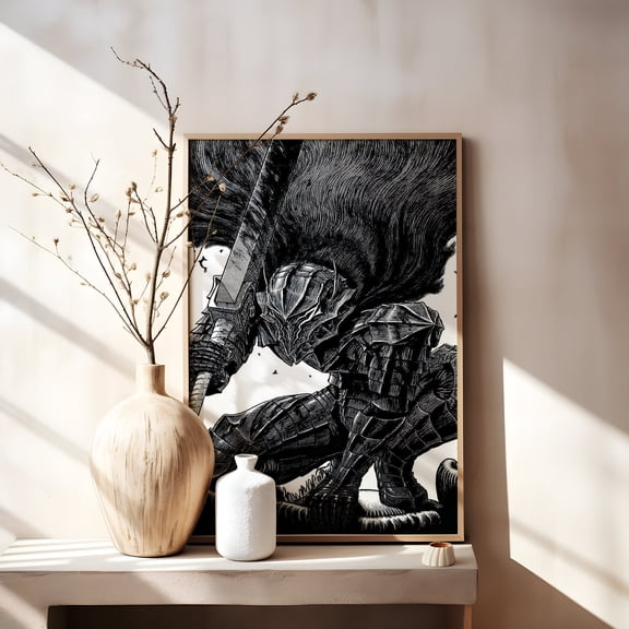 GrolyTee Be.rs_erk Manga Art Print: Guts Tribute Poster K659 - 8X12, UNFRAMED