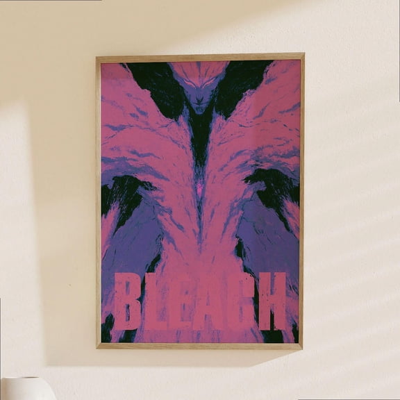 GrolyTee Bleach A.n.i.m.e Poster - Bold Pink and Black Character Art Print, Japanese Manga Wall Decor for Fans K318 - 16X24, UNFRAMED