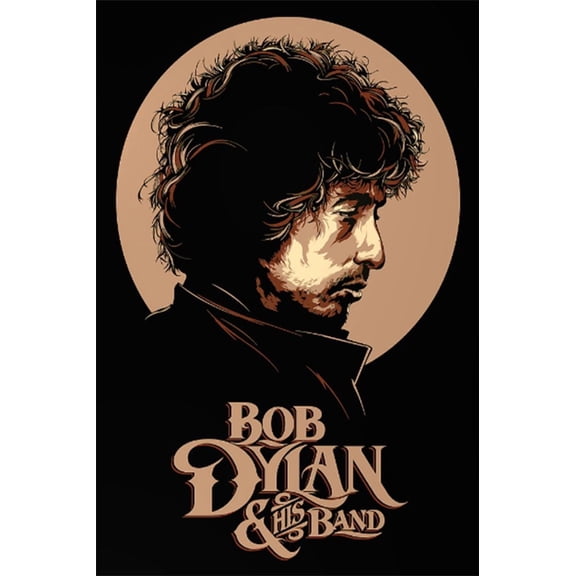 GrolyTee Bob Dylan His Band Poster - 16X24, UNFRAMED