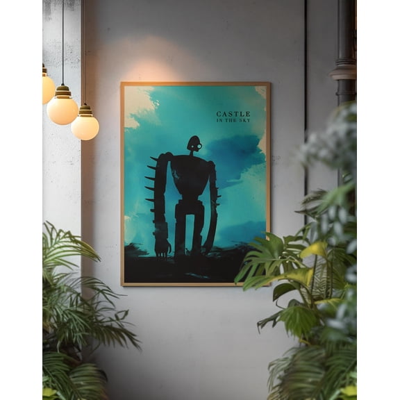GrolyTee Castle in the Sky Poster | Ghibli Robot Wall Art | Minimalist A.n.i.m.e Artwork | Vibrant Studio Decor | Unique Laputa Fan Gift K543 - 8X12, UNFRAMED