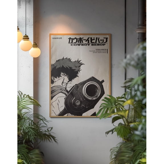 GrolyTee Cowboy Bebop A.n.i.m.e Poster | Spike Spiegel Manga Wall Art | Space Western Print | Vintage Japanese A.n.i.m.e Decor | Otaku Room Gift K608 - 24X36, UNFRAMED