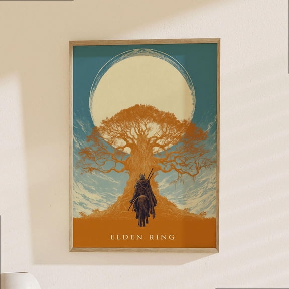 GrolyTee Elden Ring Poster - Fantasy Video Game Art Print, Adventure Wall Decor for Gamers K342 - 24X36, UNFRAMED