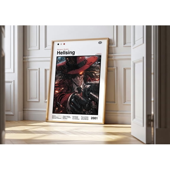 GrolyTee Hellsing A.n.i.m.e Poster: Minimalist Manga Art Print K98 - 8X12, UNFRAMED