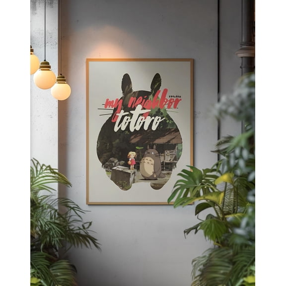 GrolyTee My Neighbor Totoro Poster | Wall Art | Whimsical Nature Artwork | Modern Nursery Decor | Unique Totoro Fan Gift K515 - 8X12, UNFRAMED