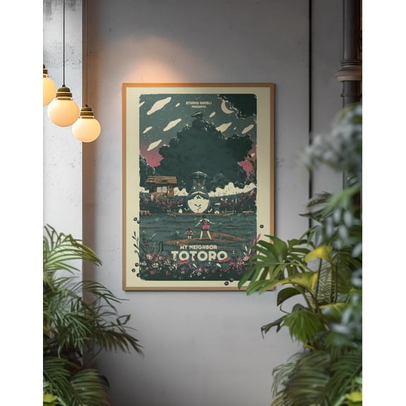 GrolyTee My Neighbor Totoro Poster | Art | Totoro A.n.i.m.e Print | Japanese Animation Decor | Whimsical Forest Artwork | Miyazaki Fan Gift K574 - 8X12, UNFRAMED