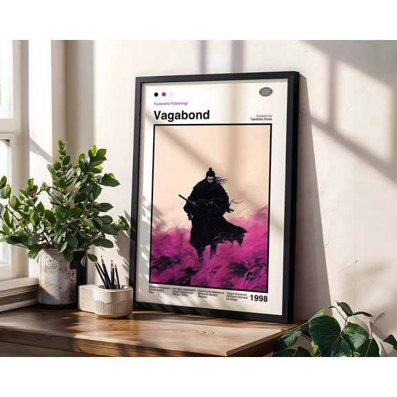 GrolyTee V_agab.ond Poster: Vintage A.n.i.m.e Manga Art Print K1398 - 8X12, UNFRAMED