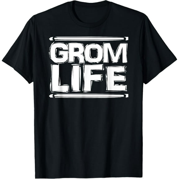 Grom Life rider Funny Creative Graphic T-Shirt Tee Funny Creative Graphic T-Shirt